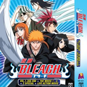 BLEACH VOL.1-366 END + 4MOVIE + 2 SPECIAL + LIVE ACTION ANIME DVD ENGLISH DUBBED
